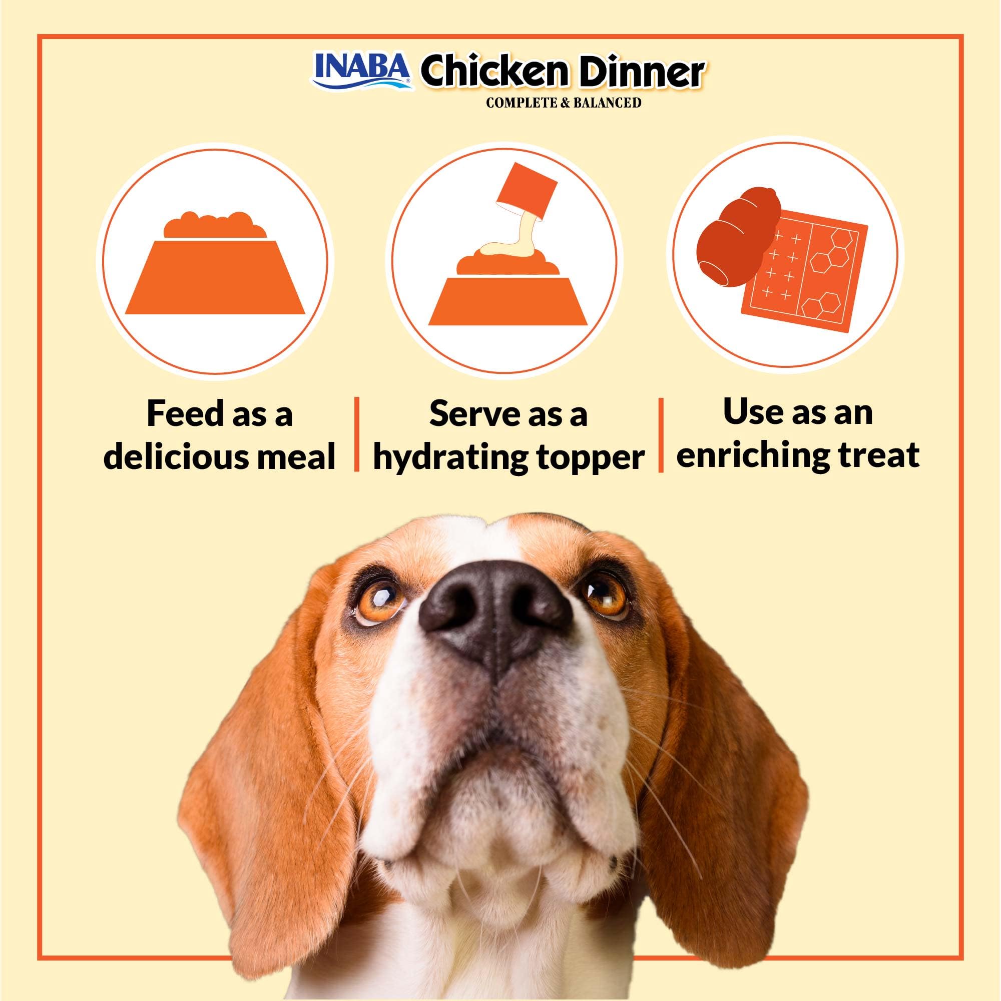 INABA Chicken Dinner for Dogs, Soft Pate Wet Dog Food, Complete & Balanced, 2.4 oz. Pouch, 15 Pouches, Beef & Vegetables Variety - Image 6
