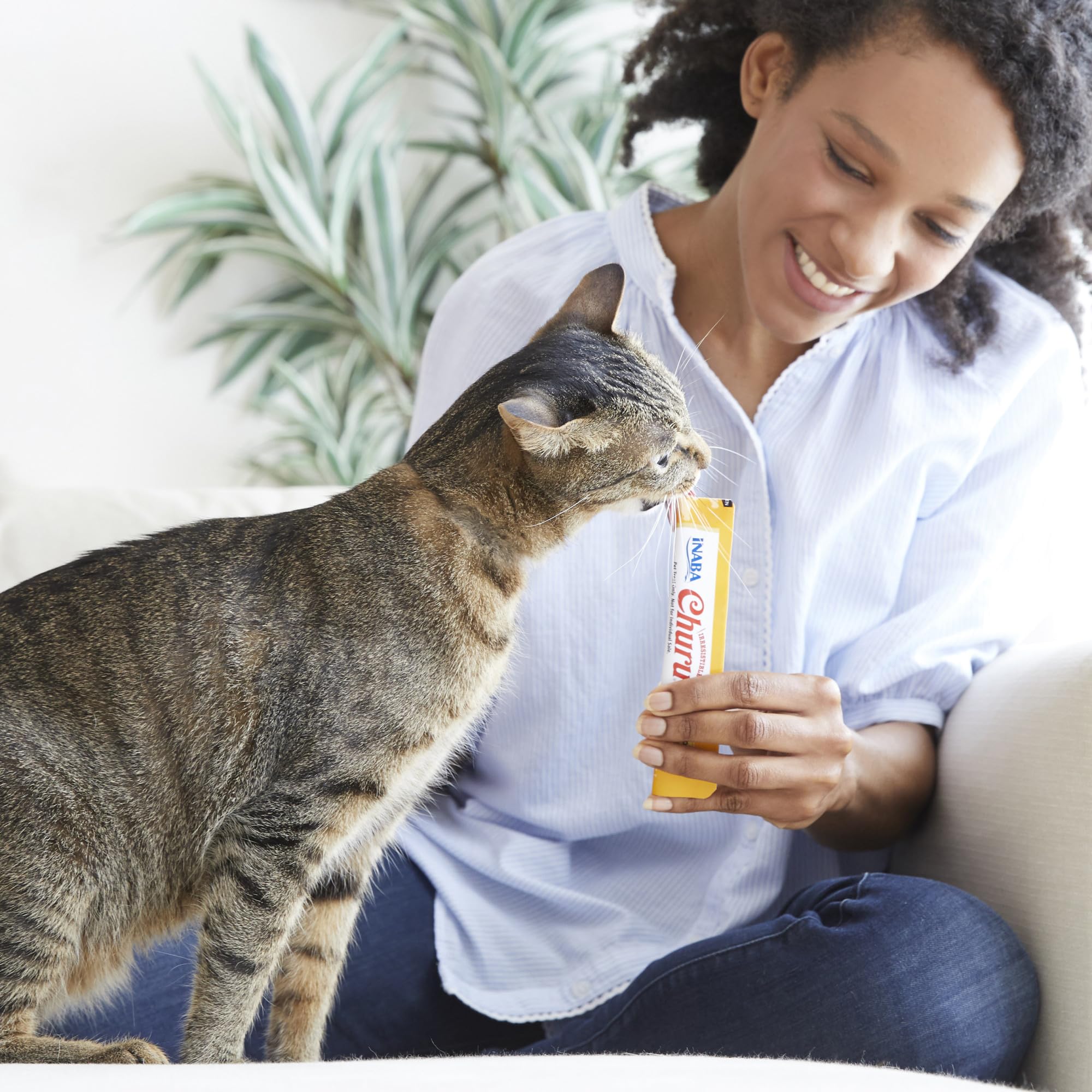 INABA Churu Cat Treats, Grain-Free, Lickable, Squeezable Creamy Purée Cat Treat/Topper with Vitamin E & Taurine, 0.5 Ounces Each Tube, 50 Tubes, Tuna & Chicken Variety - Image 4