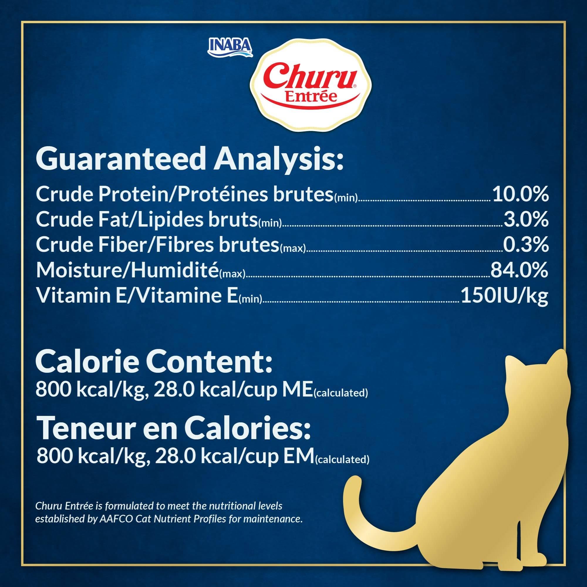 INABA Churu Entrée Pate for Cats, Grain-Free, High Protein & Moisture, Prebiotic Wet Cat Food, 1.23oz. per Serving, 12 Servings, Chicken Recipe with Tuna - Image 5