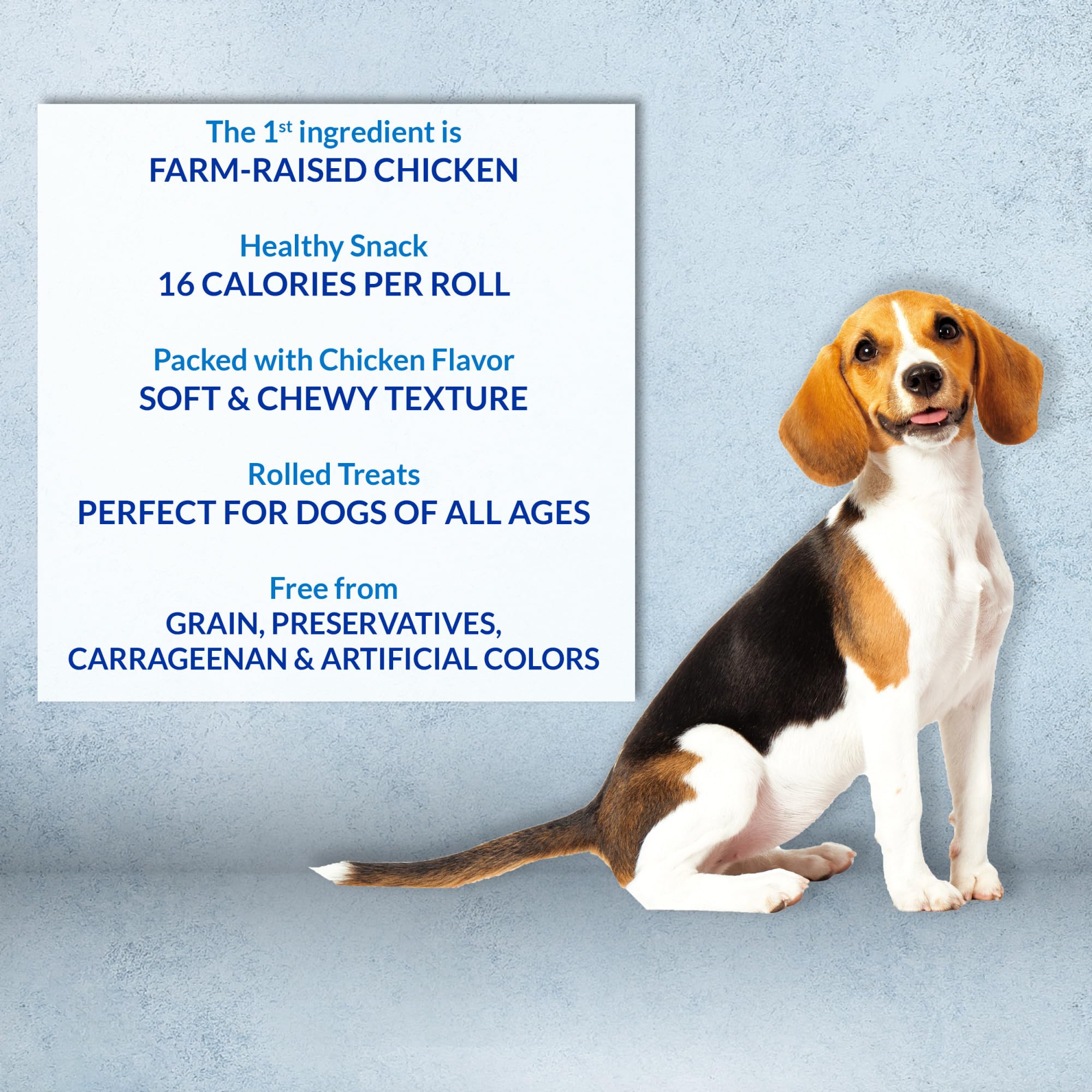 INABA Churu Rolls for Dogs, Grain-Free, Soft/Chewy Baked Chicken Wrapped Churu Filled Dog Treats, 0.42 Ounces Each Stick| 48 Stick Treats Total (8 Sticks per Pack), Chicken Recipe - Image 3